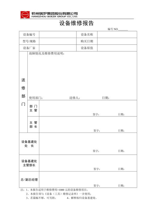 设备维修管理报告:优化设备维护,提升生产效率